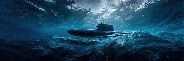 Submersible vessel navigating rough underwater