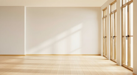 empty room with wooden floor and window