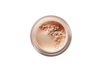 Powder makeup container, light beige