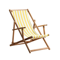 Yellow-striped beach chair