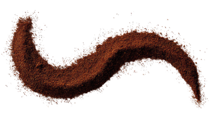 Swirling brown powder