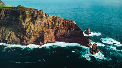 Spectacular Aerial View of Sao Jorge Island, Azores, from Ponta dos Rosais