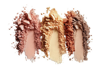 Crushed eyeshadow palettes in various shades