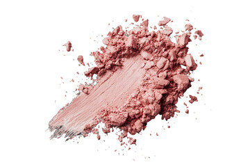 Pink blush powder, streaked, scattered
