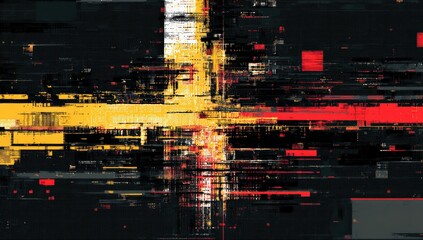 Abstract digital art with intersecting geometric patterns