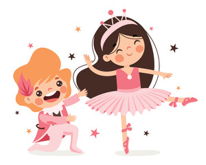 Cartoon Character Performing Classical Ballet