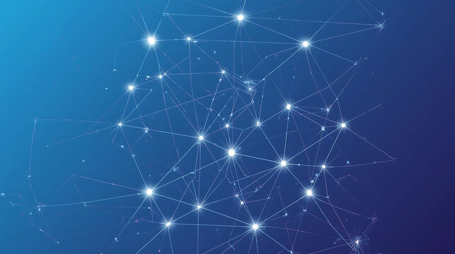 A Futuristic Data Logo with a Glowing Network of Connections - Powered by Adobe