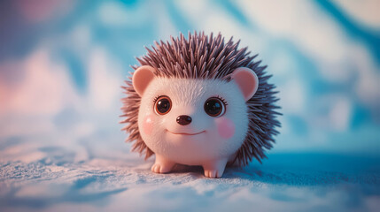 Cute cartoon hedgehog character