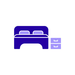 Icon a Bed, isolated against a clean background.