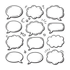 Obraz premium Blank dialog boxes with speech bubble vector illustration design template