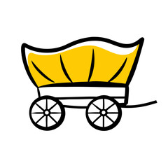 Stylized yellow crown on a black background simple illustration