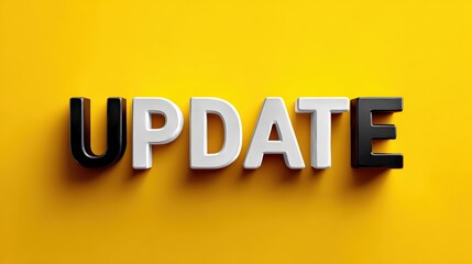 Update Text on Bright Yellow Background