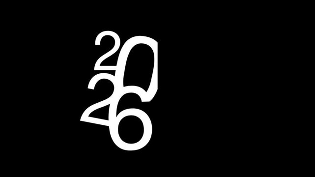 2026 Year Flip Animated Loop