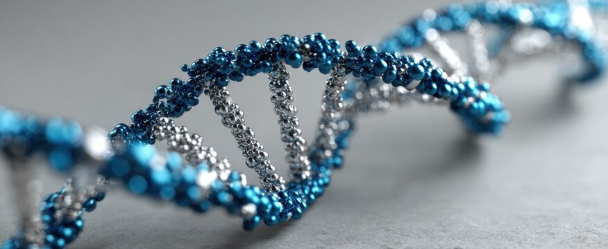 Detailed 3D model of DNA double helix