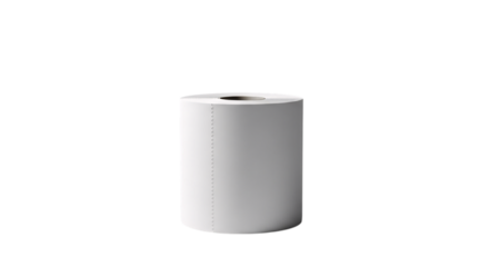 Thermal paper roll isolated on transparent background