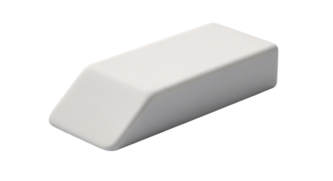 White eraser isolated on transparent background
