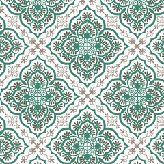 Arabesque Tile Motif Decorative repeating floral and geometric design
