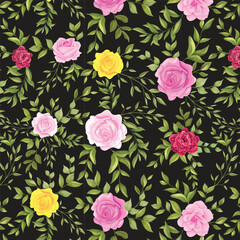 Floral Arrangement with Roses and Greenery