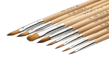 Fototapeta premium Set of paint brushes isolated on transparent background