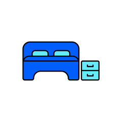 Icon a Bed, isolated against a clean background.