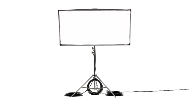 Professional lighting equipment isolated on transparent background