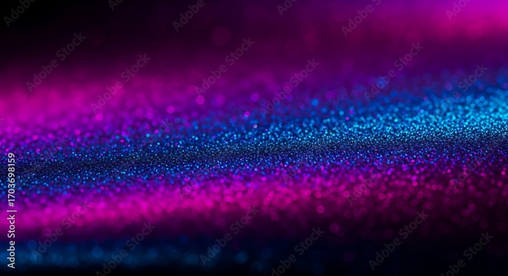 Canvas Prints macro shot of blue and pink glitter particles with bokeh effect abstract background
