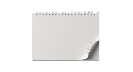 Blank spiral bound notepad isolated on transparent background