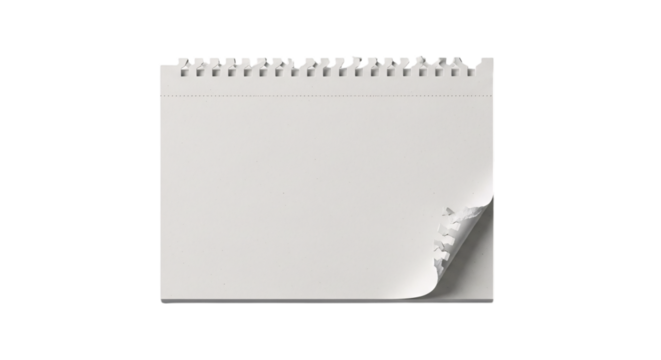 Blank spiral bound notepad isolated on transparent background - Powered by Adobe