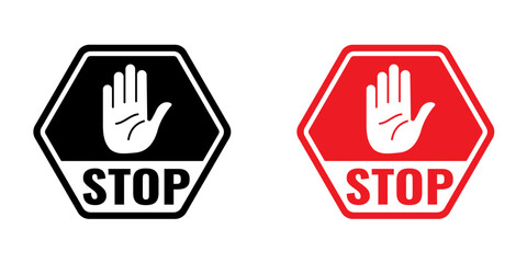 Stop security signs vector illustration for ui