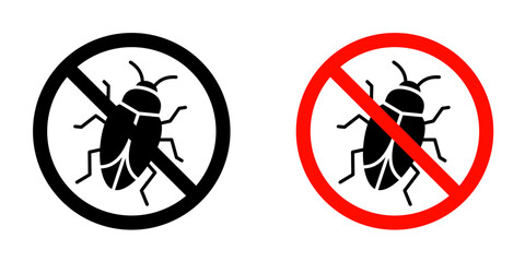 Stop insect signs vector illustration for ui © Chris