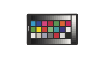 Color calibration chart isolated on transparent background