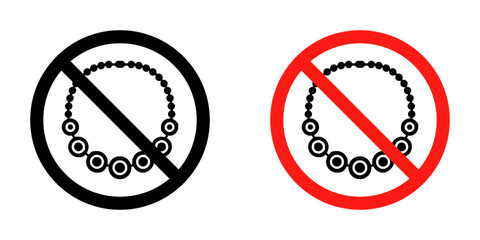 No jewelry sign vector illustration for ui