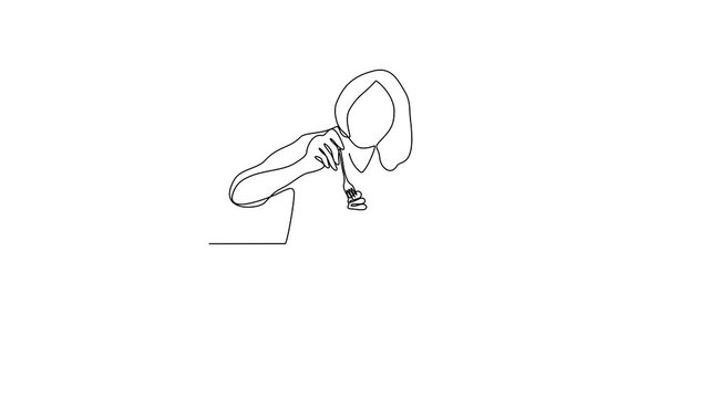 Animated self drawing of National Spaghetti Day video design illustration. National Spaghetti Day themes design concept in simple linear continuous line. Great for campaign and business purpose.
