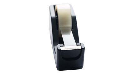 Black tape dispenser isolated on transparent background