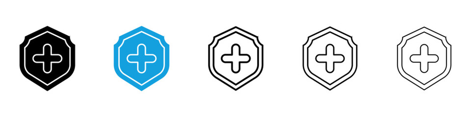 Obraz premium Immune guard icons vector illustration for ui