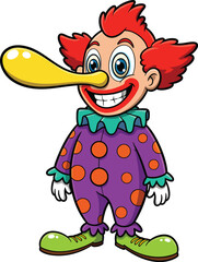 Funny Clown with Big Nose	