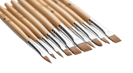 Fototapeta premium Set of paint brushes isolated on transparent background
