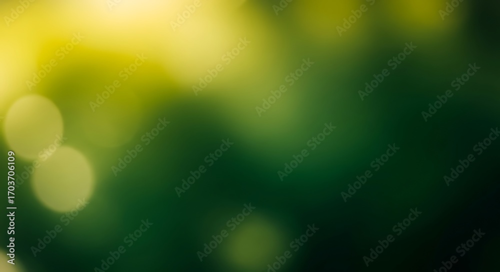 Canvas Prints soft focus green and yellow bokeh lights abstract background blur blurred