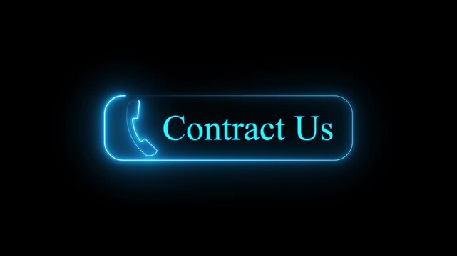 contact us button with phone call icon and text on dark background, Call button for website, app, customer service, online support and communication interface