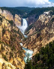 Canyon waterfall view