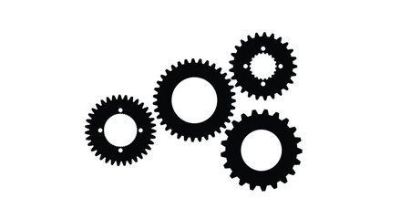 Interlocking gears representing teamwork technology mechanical engineering and industrial solutions vector