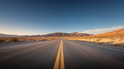 Fototapeta premium Impactful Road and Mountain