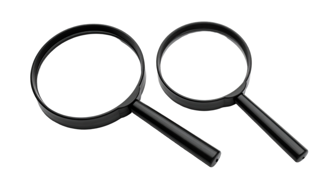 Two black magnifying glasses (1)