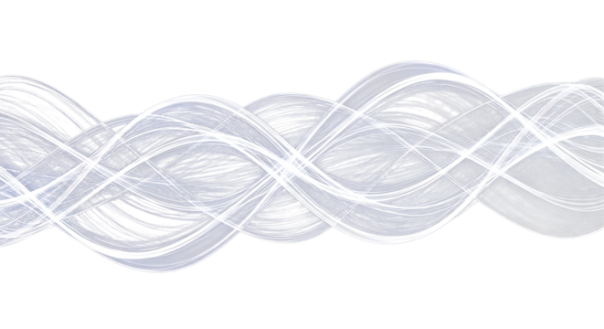 Ethereal white light waves flowing with intricate textures create a dynamic, modern abstract background perfect for technology or science themes