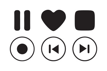 media player icon Victor Illustration eps 10