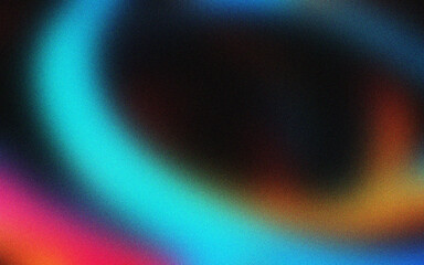 Abstract swirling vibrant colors grainy grunge dark background blurred gradient texture