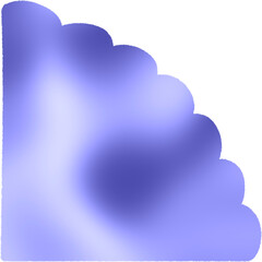 Holographic Corner Watercolor Brush Stroke, Isolated Background. Colorful Flow Artistic Design Element