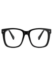 Fototapeta premium Black framed eyeglasses. Bold, square frames. Solid, dark color. Front view