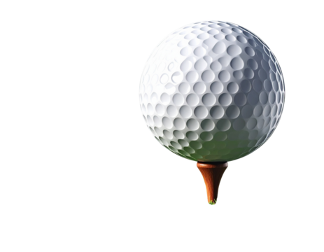 Firefly_Golf ball and tee, transparent background PNG with no text or images on the top of it