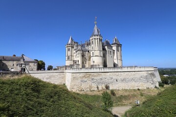 Le ch&acirc;teau de Saumur, mus&eacute;e des arts d&eacute;coratifs et mus&eacute;e du cheval, ville de Saumur, d&eacute;partement du Maine et Loire, France